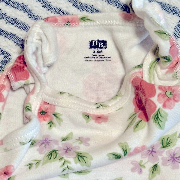HUDSON BABY girl floral romper 3-6 months - Picture 2 of 4